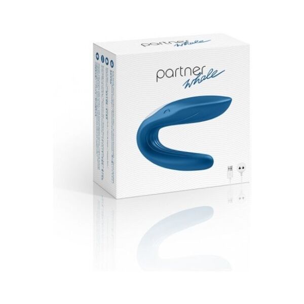 Blå U-formet vibrator for par, Satisfyer Partner Toy Whale