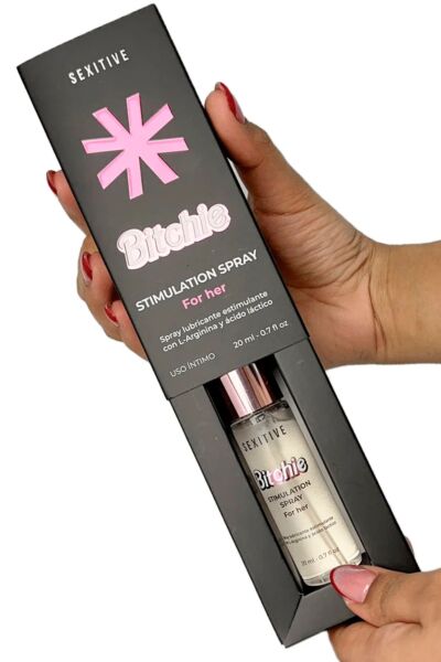 Flaske med sprayhode til Sexitive Bitchie Stimulation Spray på 20 ml