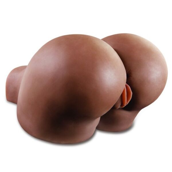 Torso-masturbator Pipedream Extreme Toyz Fuck Me Silly, mørk hudtone, med vagina og rumpe