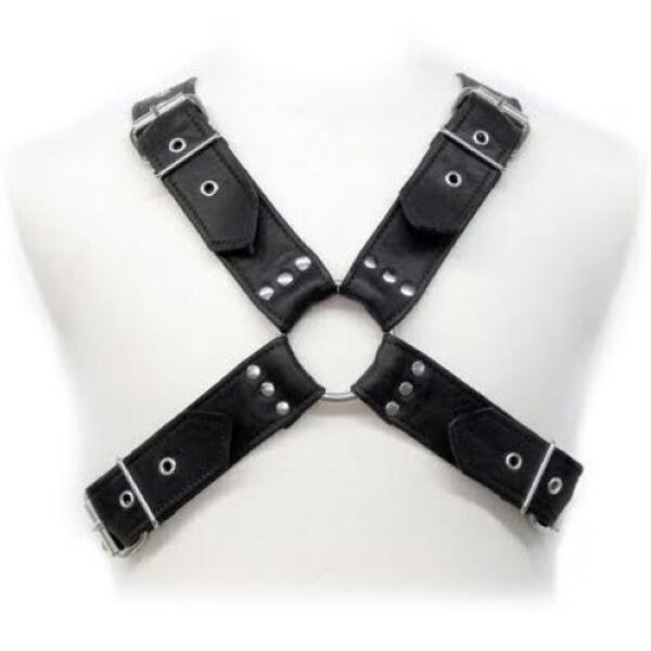 BDSM-harness med stropper fra Leather Body for menn