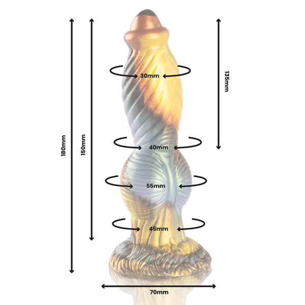 Vibrerende dildo EPIC Phoenix med fjernkontroll