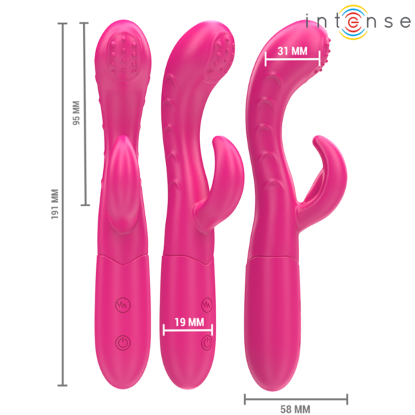 Rosa vibrator Intense Amara med stimulerende tunge