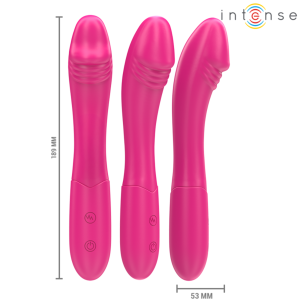 Rosa vibrator Intense Belinda på 19 cm med fleksibelt skaft