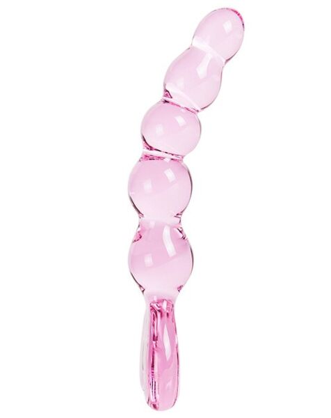 Perledildo S Pleasures Crystal Aphrodite, gjennomsiktig rosa, med hjerteformet base