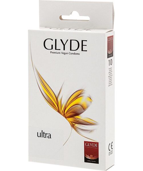 Eske med 10 kondomer fra Glyde Ultra