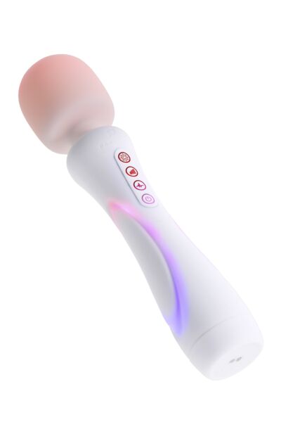 Wand-vibrator Paradise Pleasure The Wand, hvit, med RGB-belysning