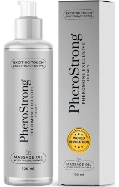 Massasjeolje med feromoner PheroStrong for menn, 100 ml