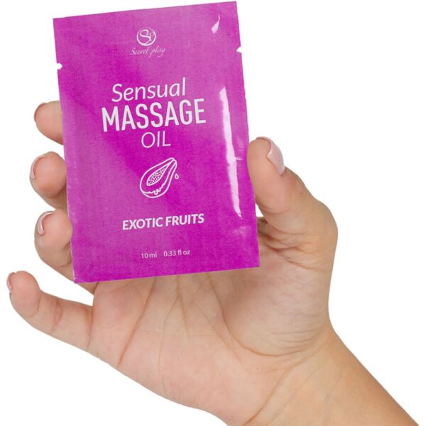 Single-dose med massasjeolje Secret Play Exotic Fruits på 10 ml