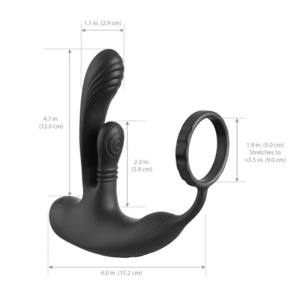 Pipedream Ass-Gasm IntiMotion-stimulator med prostatahode, teksturert analplugg og perineumpute