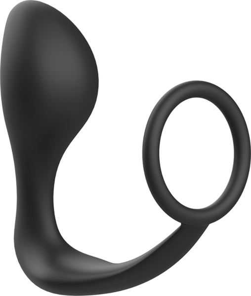 Analplugg med penisring fra Addicted Toys