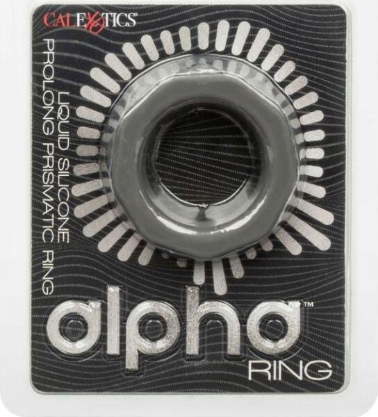 Penisring CalExotics Alpha Prolong Prismatic Ring i grå silikon