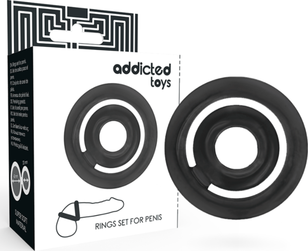 Penisring-sett Addicted Toys Potenz med de to ringene