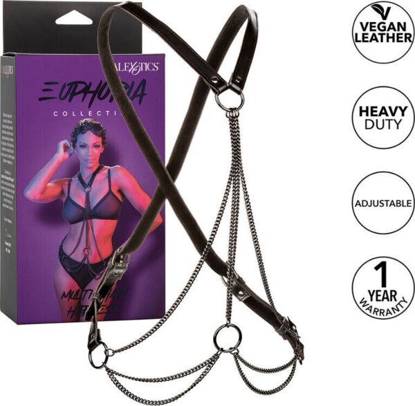 Kroppsharness med kjeder, CalExotics Euphoria Multi Chain Harness