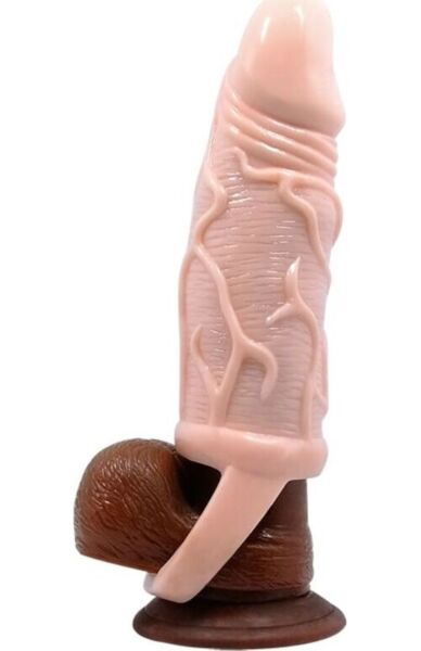 Penisforlenger Baile For Him 13,5 cm i hudfarge, med ring til testiklene