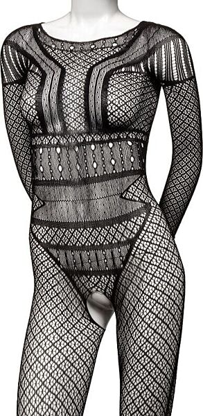 CalExotics Scandal Lace Body Suit i blonder, heldekkende og med åpent skritt