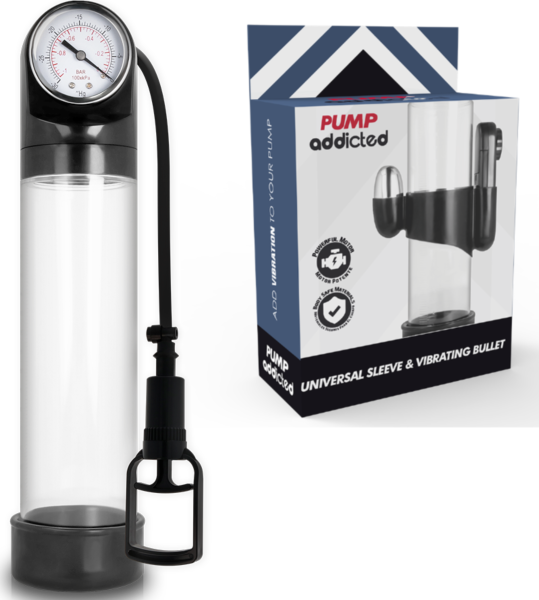 Penispumpe Pump Addicted RX9 med vibrator og trykkmåler