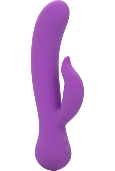 Vibrator med dobbel stimulering, CalExotics First Time Rechargeable Pleaser, i lilla