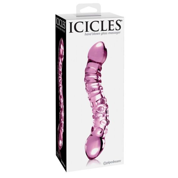 Glassdildo Pipedream Icicles N. 55 med to ender