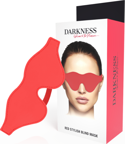 Øyemaske Darkness Stylish i PVC med elastisk stropp