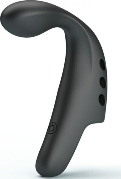 Svart fingervibrator Pretty Love BI-210298 med elastiske stropper