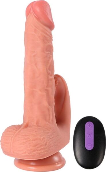 Realistisk dildo med vibrasjon SHEQU Hayden 16 cm med klitorisstimulator
