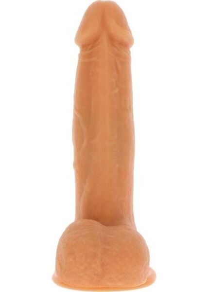 Realistisk vibrerende dildo Get Real Naked Beaded 21 cm fra ToyJoy, i lys hudtone, med sugekopp i basen