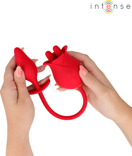 Dobbel klitorisvibrator Intense Melanie med zigzag-tunge