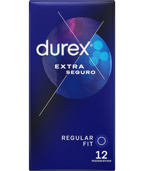 Eske med 12 Durex Extra Safe kondomer