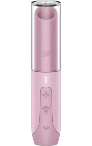 Klitorissuger Satisfyer Secret Kiss i rosa, med design som en leppestift