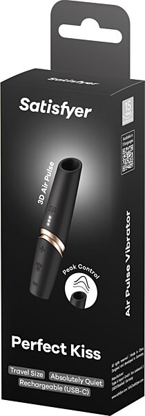 Klitorissuger Satisfyer Perfect Kiss i svart og gull