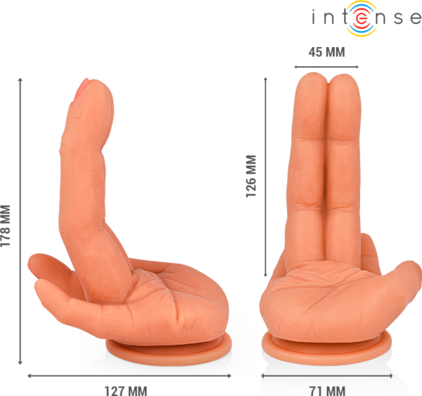 G-punktdildo Intense Leela, formet som en hånd og med sugekopp i basen