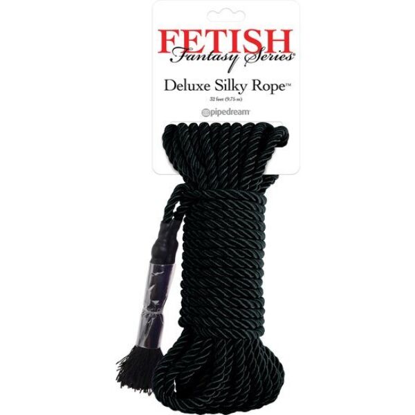 Svart bondagetau fra Pipedream, Black Deluxe Silk Rope