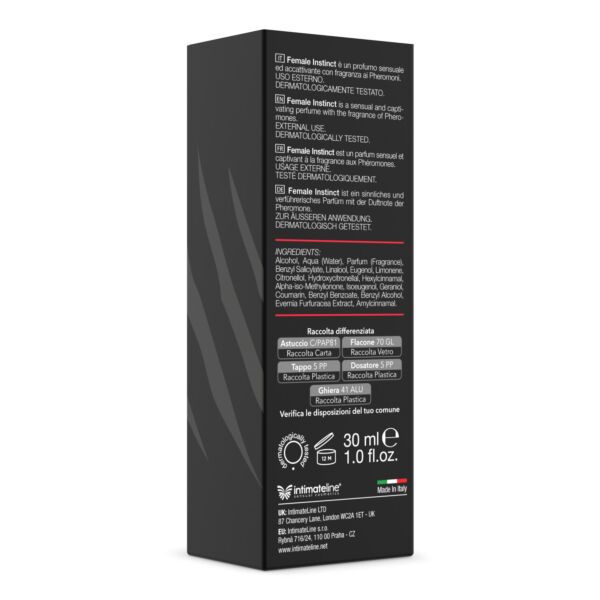Flaske med feromonparfymen Intimateline Female Instinct på 30 ml