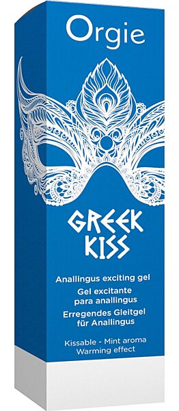 Flaske med pumpe av gelen Orgie Greek Kiss, 50 ml