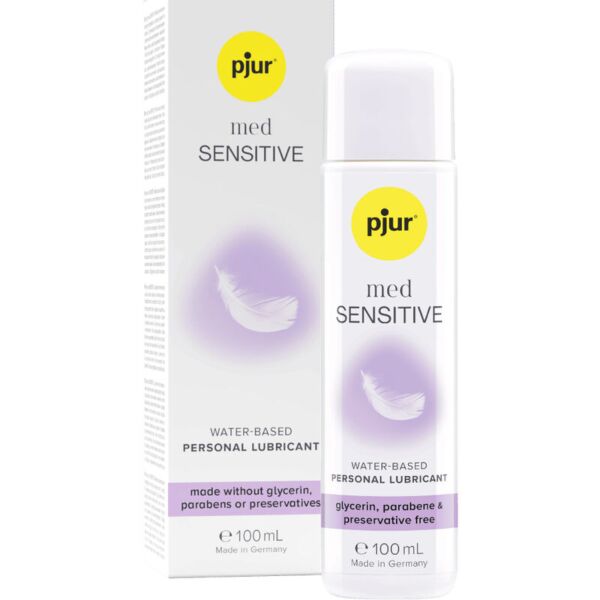 Vannbasert glidemiddel Pjur Med Sensitive Glide i størrelsene 2 ml og 100 ml