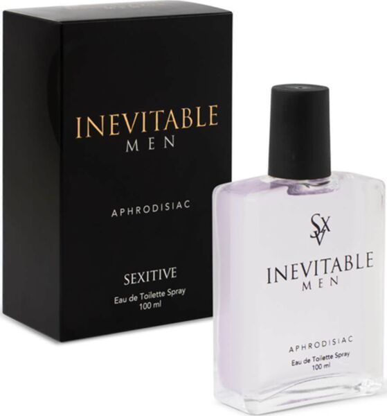Glassflaske med parfymen SEXITIVE Inevitable Men 100 ml med forstøver