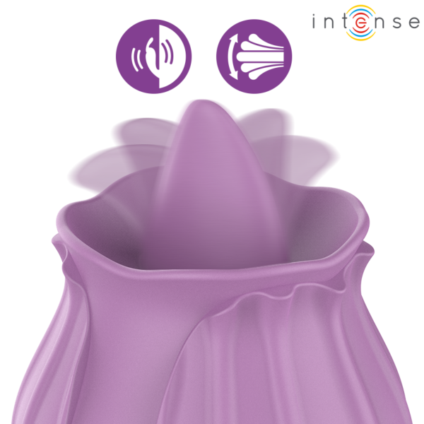 Vibrerende rose Intense, klitorisvibrator formet som en rose med avrundet tupp