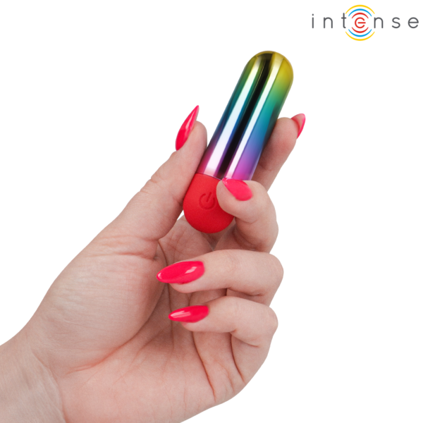Vibratoregg Intense Debbie Rainbow med flerfarget regnbuefinish