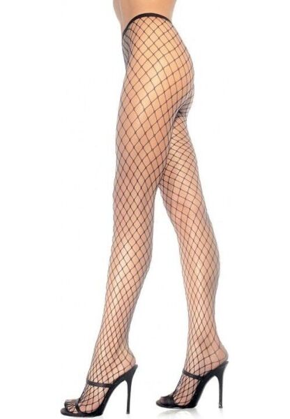 Nettingstrømpebukse Leg Avenue Xena Diamond Tights i svart, med bredt rombenett