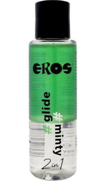 100 ml flaske med glidemiddelet EROS 2 in 1 Glide Minty