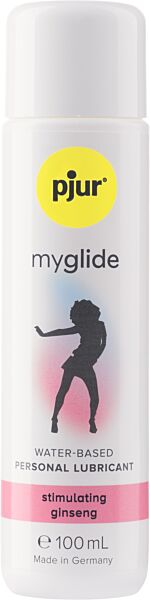 Flaske med det vannbaserte glidemiddelet Pjur Myglide