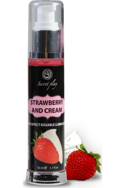 2-i-1 glidemiddel med varmeeffekt fra Secret Play, 50 ml, i airless-flaske