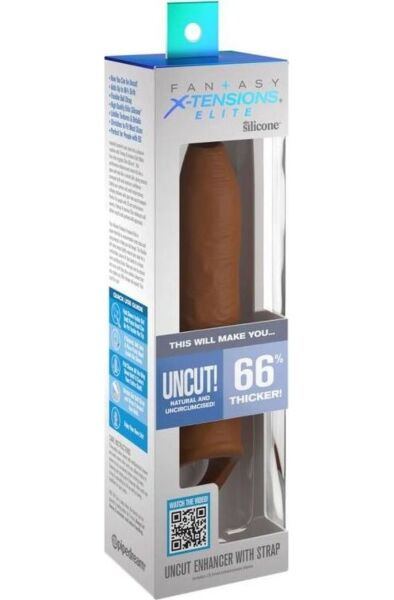 Penishylse Fantasy X-tensions Elite Uncut med stropp, i silikon