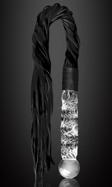 Analplugg i blåst glass, Pipedream Icicles No. 38, med hale