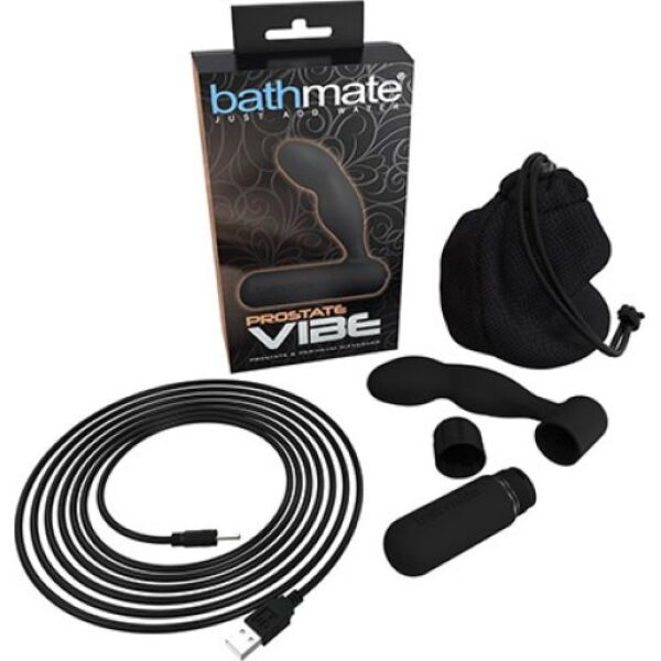 Svart prostatastimulator Bathmate Prostate Vibe med bullet-vibrator