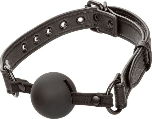 CalExotics Nocturnal Collection Ball Gag i svart, med silikonkule og stropp med spenne