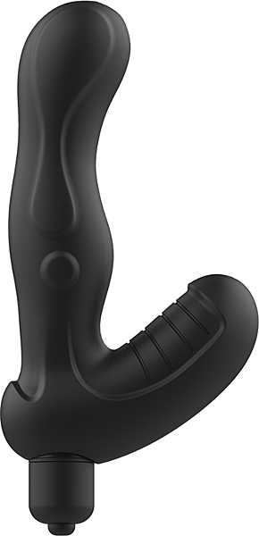 Prostatavibrator Addicted Toys Anal Massager, med buet skaft og base med forhøyninger