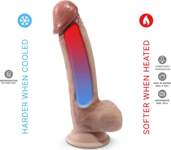 Realistisk dildo Silexd Model 1 i termoreaktiv silikon