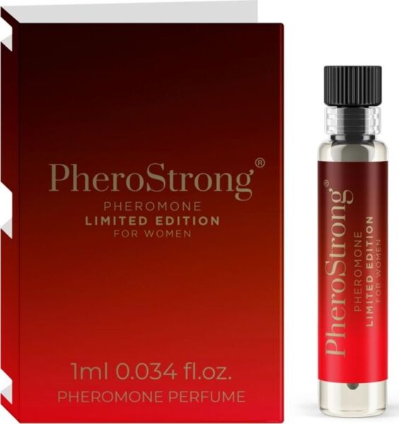 Flaske med parfyme med feromoner PheroStrong Limited Edition For Women på 1 ml