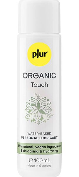 Flaske med vannbasert glidemiddel pjur Organic Touch på 100 ml